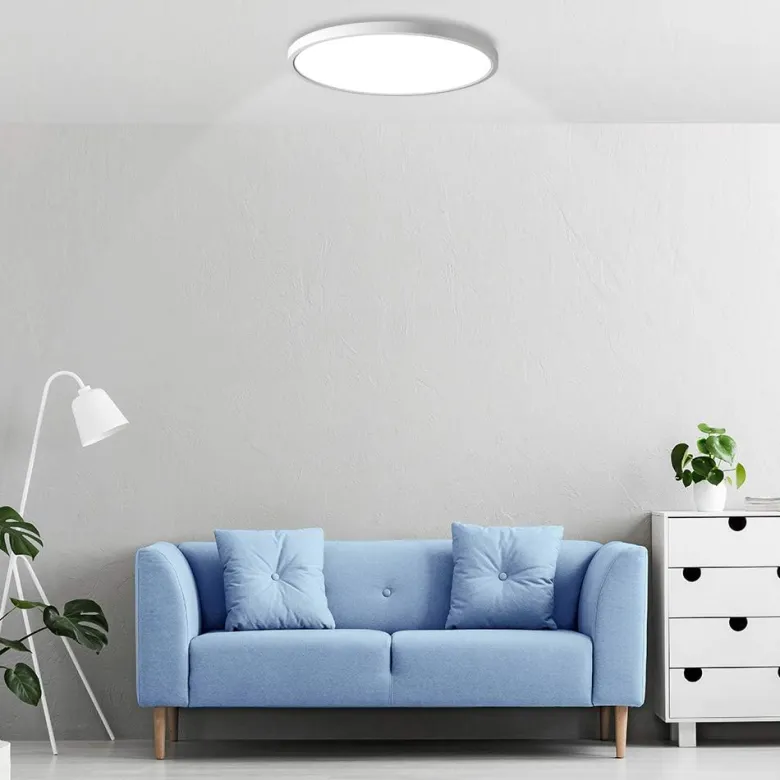 Plafón / Downlight Led MOON KRAMFOR 16-20-24W, Ø283mm, CCT + Night Light, blanco