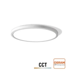 Plafón / Downlight Led MOON KRAMFOR 16-20-24W, Ø283mm, CCT + Night Light, blanco