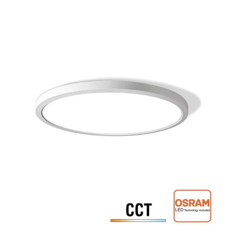 Plafón / Downlight Led MOON KRAMFOR 16-20-24W, Ø283mm, CCT + Night Light, blanco