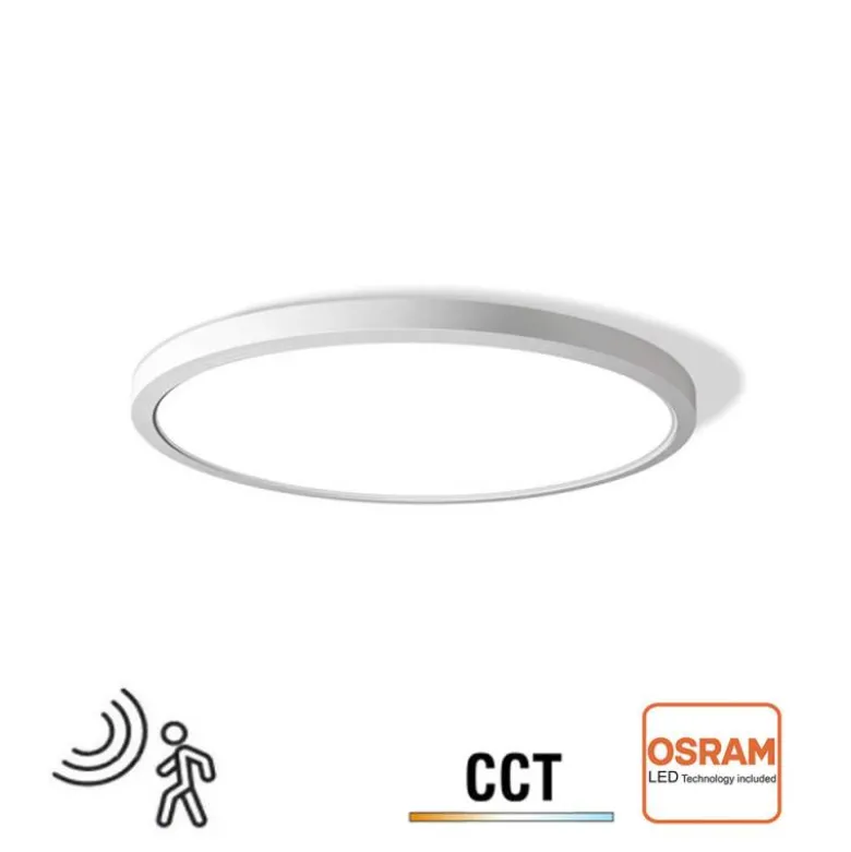 Plafón / Downlight Led MOON KRAMFOR 16-20-24W chip OSRAM, Ø283mm, CCT + Sensor movimiento