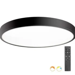 Plafón Kramfor BIG, 70W, Ø80cm, CCT, negro