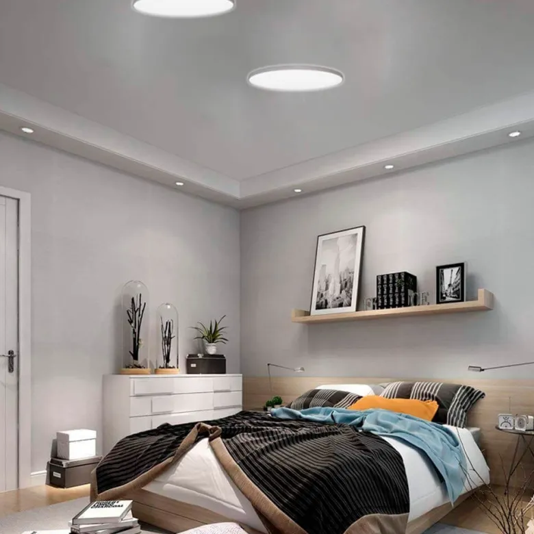 Plafón led, Ø 230mm, 24W, regulable, silver