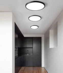 Plafón Led MOON KRAMFOR 22W, Ø300mm, CCT, regulable, negro