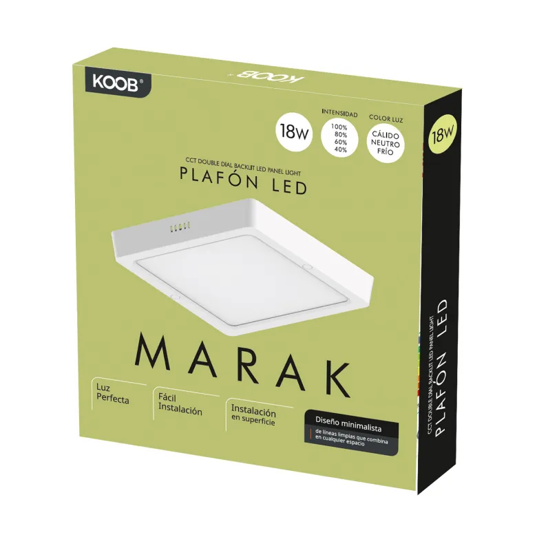 Plafón MARAK 18W, CCT y potencia ajustable