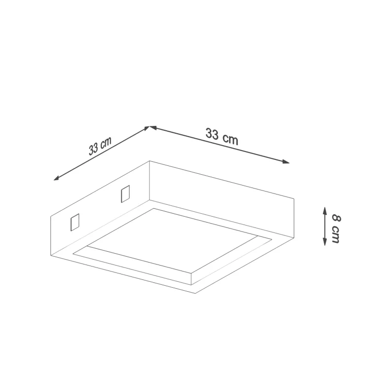 Plafon de hormigón RIZA LED, 22W