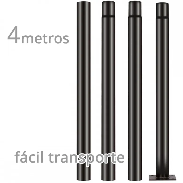 Poste farola acero galvanizado modular 4m