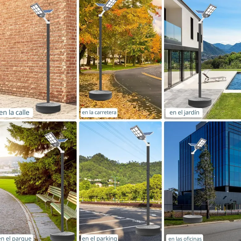 Poste farola portátil acero galvanizado modular 2,2m