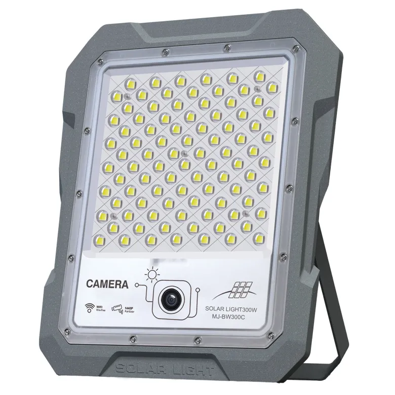 Proyector LED + CCTV CAM WiFi, 200W Solar