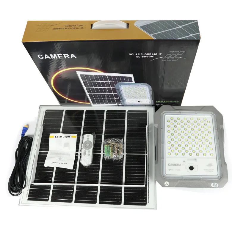Proyector LED + CCTV CAM WiFi, 200W Solar