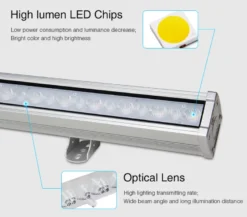 Proyector LED lineal 24W RGB+CCT, 220V, RF, Alexa, SINC. 1m