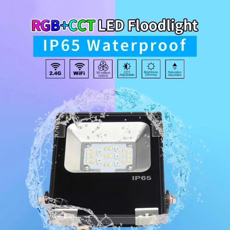 Proyector RGB+CCT Nichia Led, 10W, RF