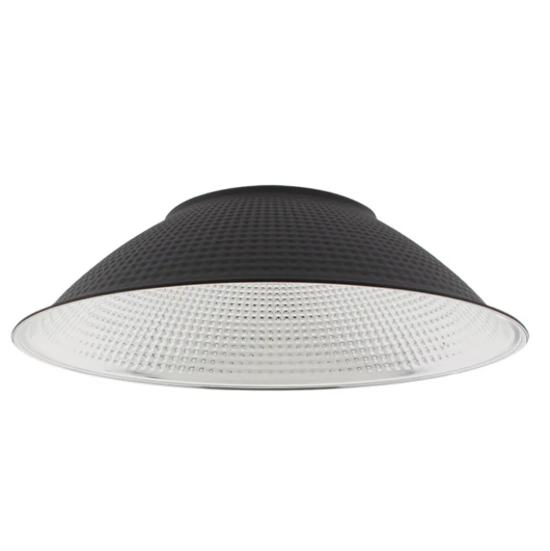 Reflector aluminio 90º para lámpara industrial, Ø215mm, negro
