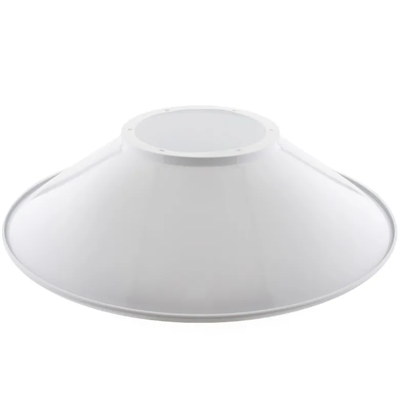 Reflector aluminio 120º para lámpara industrial, Ø215mm, blanco