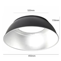 Reflector aluminio (200W) 60º, negro