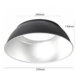 Reflector aluminio (100-150W) 60º, negro