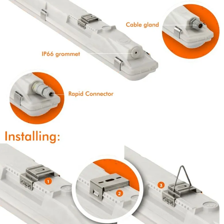 Regleta Estanca Led 35W-30W-25W-20W OSRAM Driver, 120cm