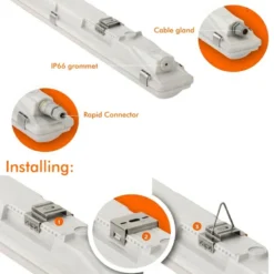 Regleta Estanca Led 44W-38W-32W-25W OSRAM Driver, 150cm