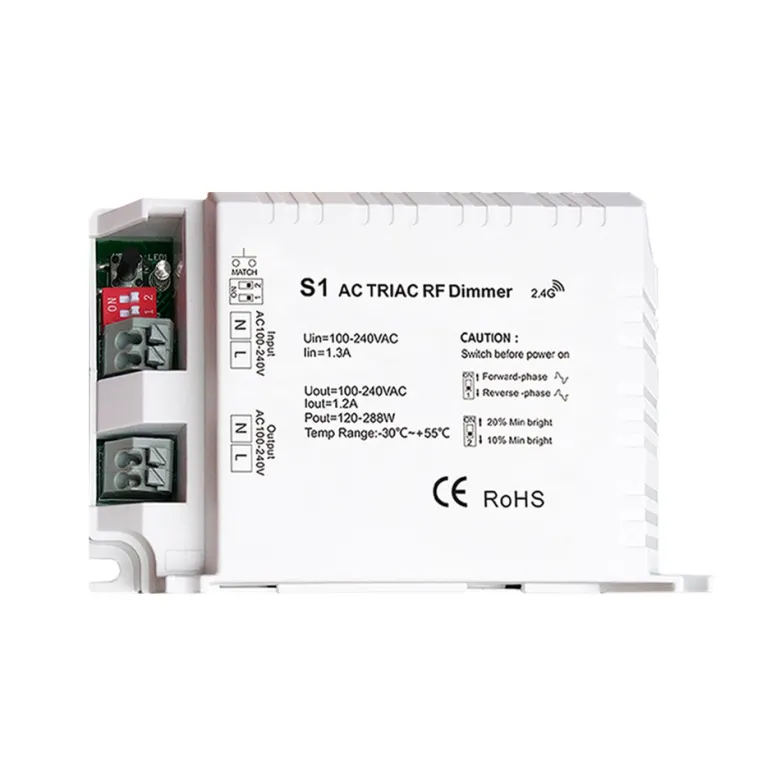 Regulador TRIAC Dimmer S1, 280W, RF