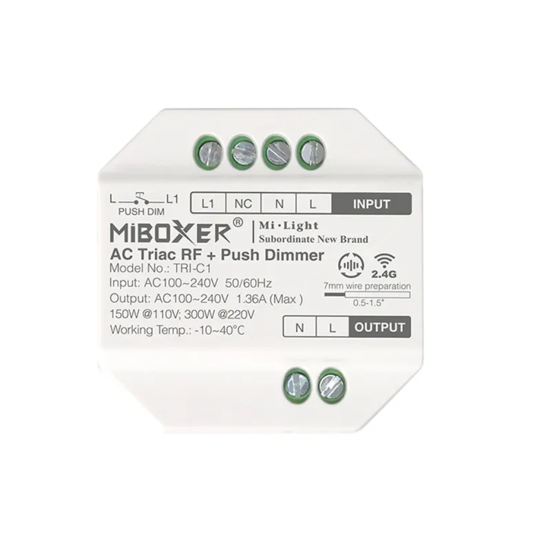 Regulador TRIAC Dimmer 300W, RF-multifunción C1