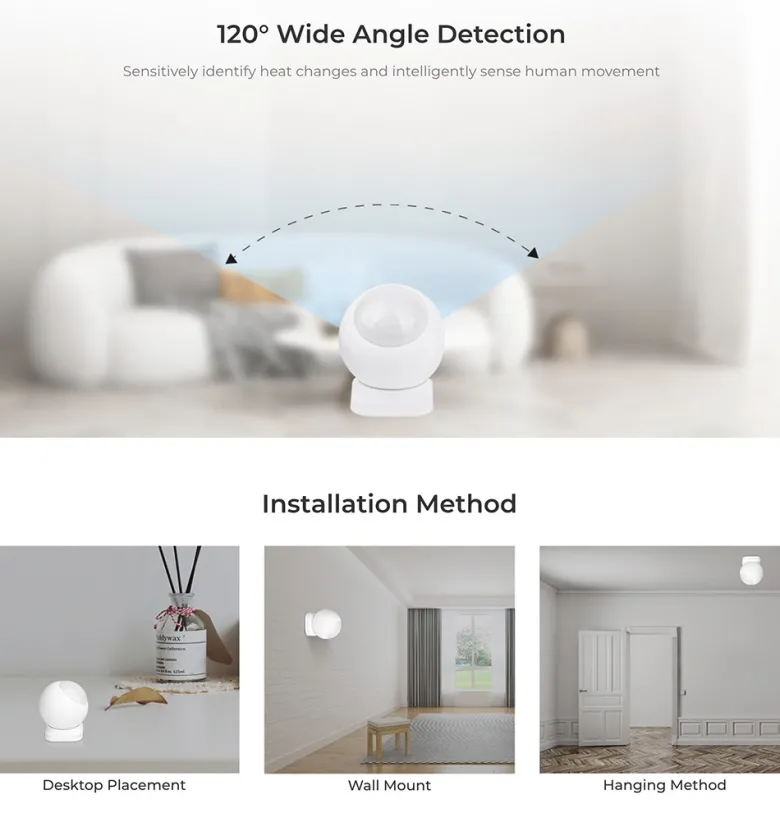 Sensor de movimiento inalámbrico PIR 2.4G RF