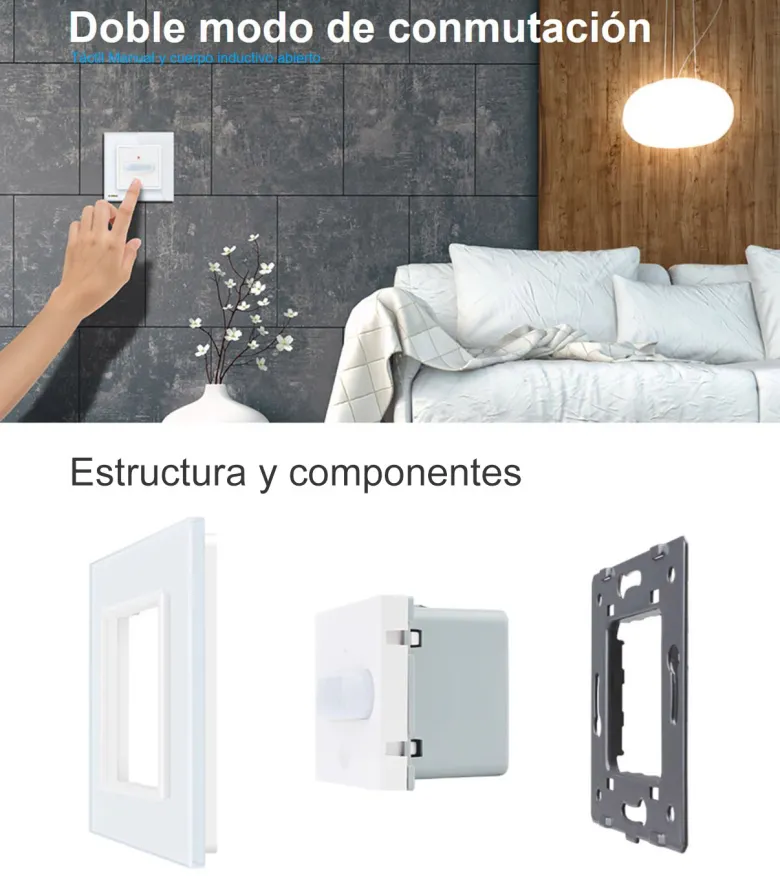 Sensor de movimiento PIR, blanco LIVOLO