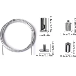 Set de 2 cables de suspensión 1m