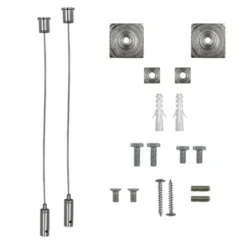 Set de 2 cables de suspensión 2m para perfiles y carriles