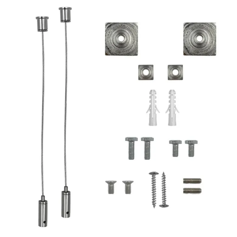 Set de 2 cables de suspensión 2m para perfiles y carriles