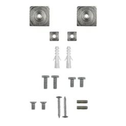 Set de 2 cables de suspensión 2m para perfiles y carriles, negro