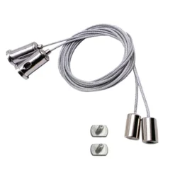 Set de 2 cables de suspensión 1,5m para perfiles de aluminio