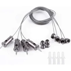 Set de 4 cables de suspensión para instalación de panel led 1m