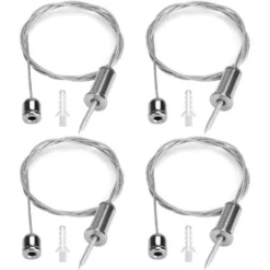 Set de 4 cables de suspensión para instalación de panel led 1m