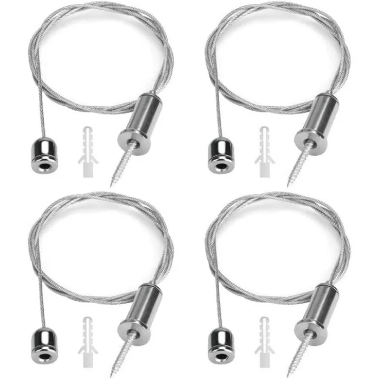 Set de 4 cables de suspensión para instalación de panel led 1m