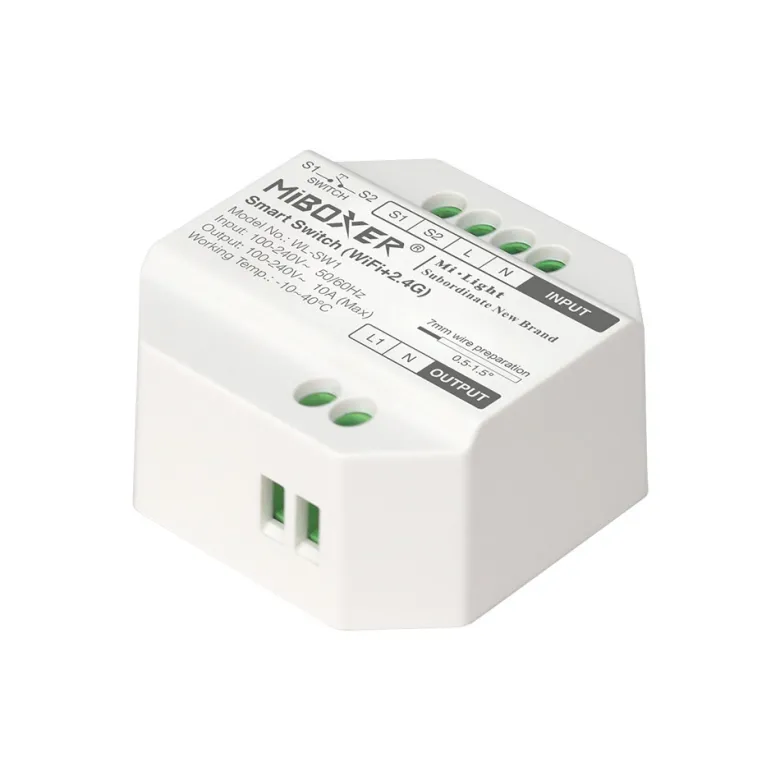 Smart Switch WiFi + 2.4G , AC100-240V, 10A, Alexa / Google Home