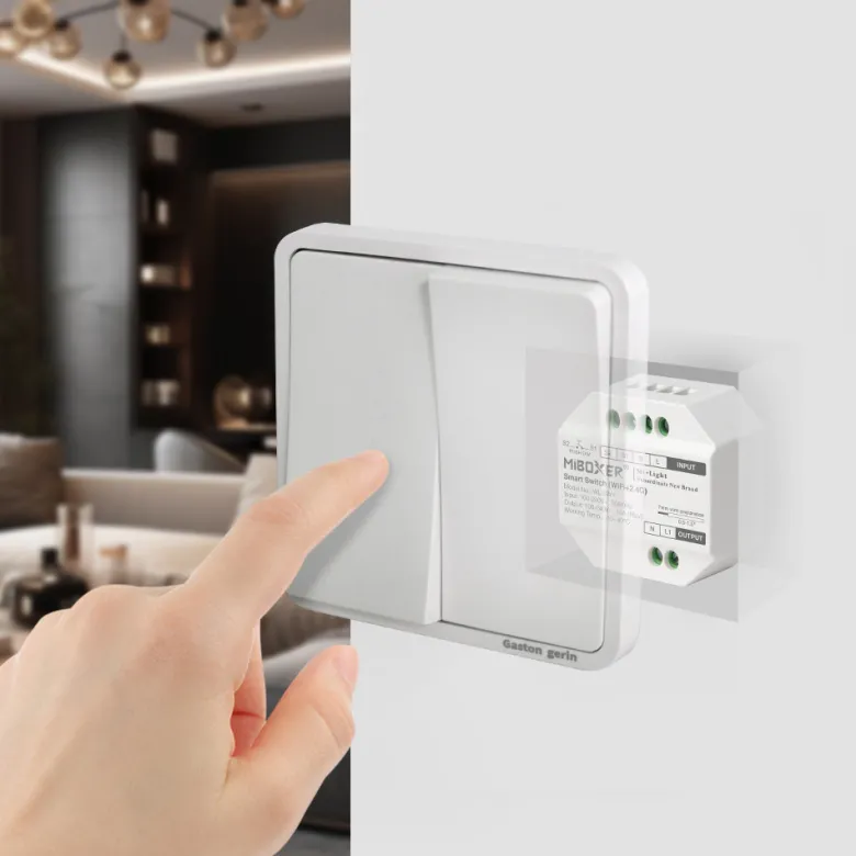 Smart Switch WiFi + 2.4G , AC100-240V, 10A, Alexa / Google Home