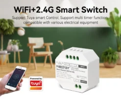 Smart Switch WiFi + 2.4G , AC100-240V, 10A, Alexa / Google Home