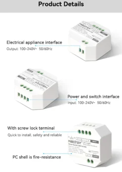 Smart Switch WiFi + 2.4G , AC100-240V, 10A, Alexa / Google Home