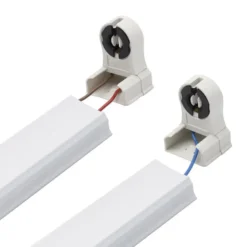 Soporte para Tubo LED T8 de 60 cm. Conexión uno o dos Laterales