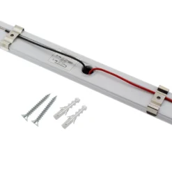 Soporte para 2 Tubos LED T8 de 60 cm. Conexión uno o dos Laterales