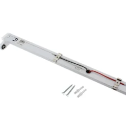 Soporte para 2 Tubos LED T8 de 60 cm. Conexión uno o dos Laterales
