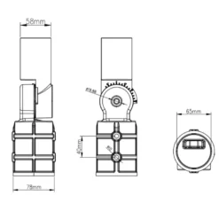 Street LED conector direccionable para farolas Ø60 mm