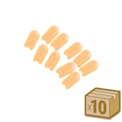 Tapa NEON silicona 6x12mm color ambar, interior, pack 10pcs