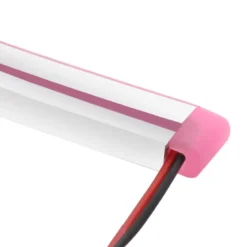 Tapa NEON silicona 6x12mm color rosa, interior, pack 10pcs