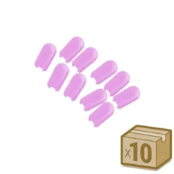Tapa NEON silicona 6x12mm color rosa, interior, pack 10pcs
