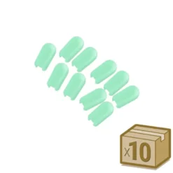 Tapa NEON silicona 6x12mm color verde, interior, pack 10pcs