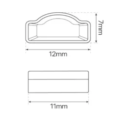 Tapón 12mm silicona para tira led
