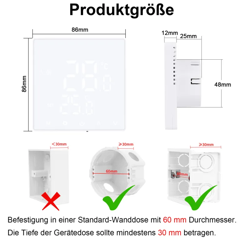 Termostato digital WiFi + ZigBee KOOB blanco