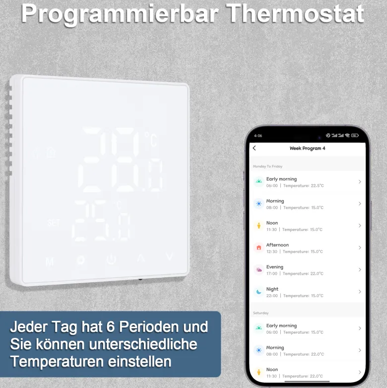 Termostato digital WiFi + ZigBee KOOB blanco