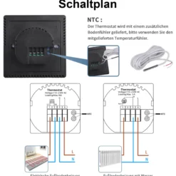 Termostato digital WiFi + ZigBee KOOB negro