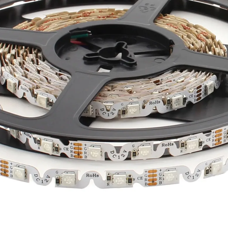 Tira contorno LED SMD5050, RGB, DC12V, 5m, (48Led/m), 55W, IP20